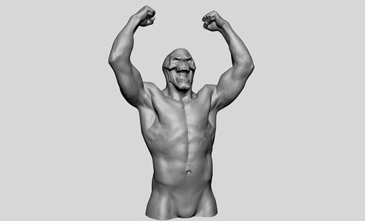 skeletor cuerpo imprimible v2 caracteres criaturas hombre humano masculino anatomía torso 3dprint fantasía ficticio criatura figura escultura estatua Arte esculturas 3d print model - Mito3D