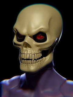 scheletro testa Bambola figura snodato bjd cranio carattere fantasia umano Giochi giocattoli 3d print model - Mito3D
