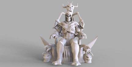 scheletro scultura egli uomo mostro male creatura colonna vertebrale scheletrico umano nemico he universo maestri of arte sculture 3d print model - Mito3D