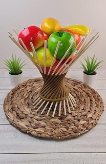 brochettes fruits vase brochette cuisine bâtons décoration fruit bol bois art 3d print model - Mito3D