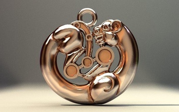 skif gold panthera ancient pendant copy history jewelry pendants 3d print model - Mito3D