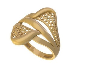 habilidades malla anillo mujer pliegue red joyería joya oro plata accesorios Moda sinapsis diseño anillos 3d print model - Mito3D