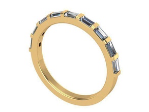 skinny rectangle ring v2 diamond golden silver jewelry rings 3d print model - Mito3D