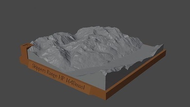 kaptanlar Aralık hp dağ manzara yanardağ arazi çevre doğa fotogrametri yükseklik dem Bilim 3d print model - Mito3D