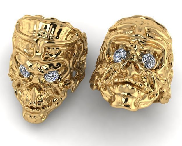 sklet anello gioielli di diamanti moda brillante anelli 3D print model - Mito3D