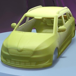 Skoda fabia combi 2011 imprimível carro corpo fenda escalextrico Tamiya rc miniz controle rastejante ninco Kyosho scx axial jogos brinquedos acessórios 3d print model - Mito3D