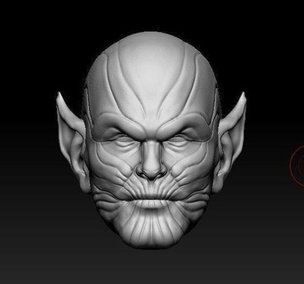 skrull - headsculpt action figures toy toys games game character accessories printable 3dprint marvel alien 3d print model - Mito3D