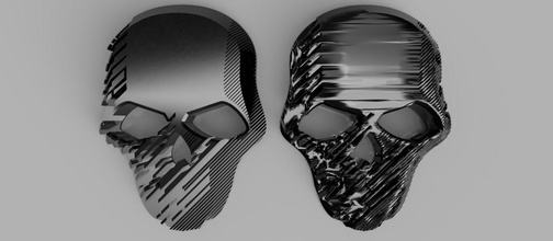 le crâne armée de terre l'emblème sombre monochrome la protection l' art symbole illustration isolé mode déco forme géométrique passe-temps bricolage hobby d'autres 3d print model - Mito3D