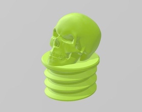 skull plug bicycle cap topcap hobby diy 3d print model - Mito3D