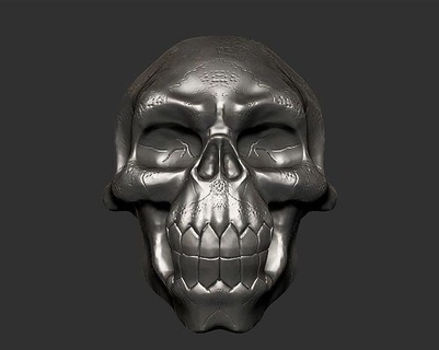 crânio cabeça anatomia esqueleto morte esquelético animal glorila imprimível ornamentado enfeite estátua escultura decoração jóia arte esculturas 3d print model - Mito3D