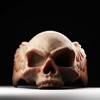 crânio anjo asas cabeça humano masculino fêmea monstro osso esqueleto personagem 3dprintable 3dprint impressão enfeites arte deco escultura esculturas 3d print model - Mito3D