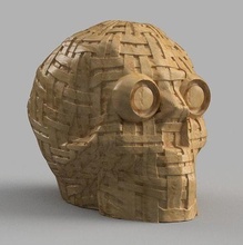 crâne bande pyramide Halloween grue tête bureau décoration sculpture maison décor 3d print model - Mito3D