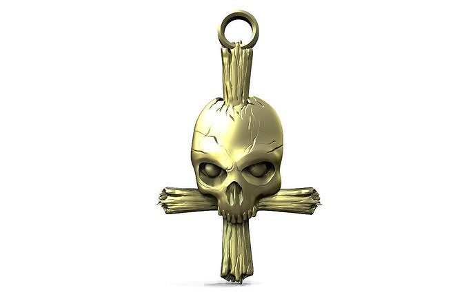 skull bones pendant jewelry jewel art pendants 3D print model - Mito3D