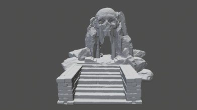 skull cave rock rocks stone cliff mount mountain moss mosy snow sand desert forest games toys game accessories 3d print model - Mito3D