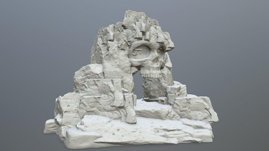 cráneo cueva portón templo rock rocas roca acantilado montar montaña musgo mosy snow arena desierto bosque juegos juguetes juego accesorios 3d print model - Mito3D