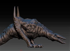 cranio crawler kong film carattere creatura re fantasia immaginario zbrush hollywood giochi giocattoli 3d print model - Mito3D