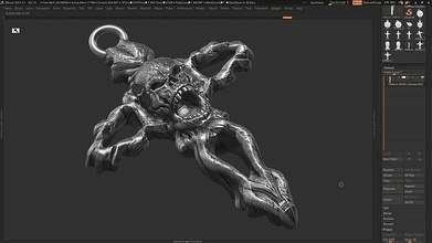 cranio attraversare pendente 3d Stampa modello 13 argento testa scheletro osso Morte stampabile umano biomeccanico arte buio scienza scultura gioielleria ciondoli sculture 3d print model - Mito3D
