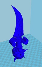 skull dagger hobby-diy art decoration creativity design logo symbol hobby diy hand tools 3d print model - Mito3D