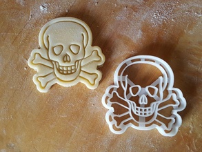 skull death poison cookie cutter house cookies biscuit protonik kitchen dining baked bakery baking 3d print model - Mito3D