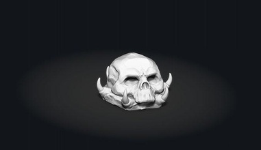 skull dice box dicebox dnd tabletop skeleton bone death d20 horns horror halloween ttrpg terrain games toys game accessories 3d print model - Mito3D