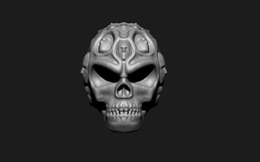 cráneo caras muerte hueso cara mal diablo Siniestro Arte humano demonio criatura fantasía ficticio escalofriante muertos vivientes cadáver miedo esculturas 3d print model - Mito3D