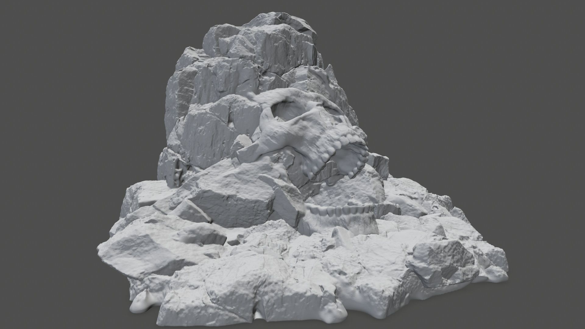 cráneo portón águila cueva rock rocas roca acantilado montar montaña musgo mosy snow arena desierto bosque juegos juguetes juego accesorios 3D print model - Mito3D