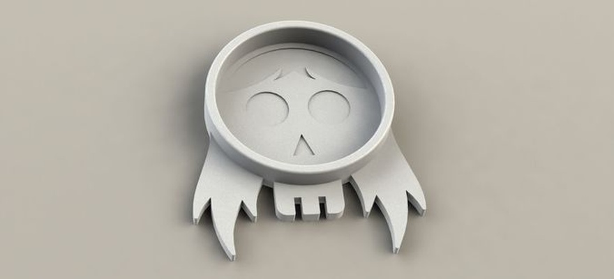 cranio fantasma sottobicchiere sottobicchieri cucina 3dprinting animale animali bambini divertimento halloween casa cenare 3d print model - Mito3D