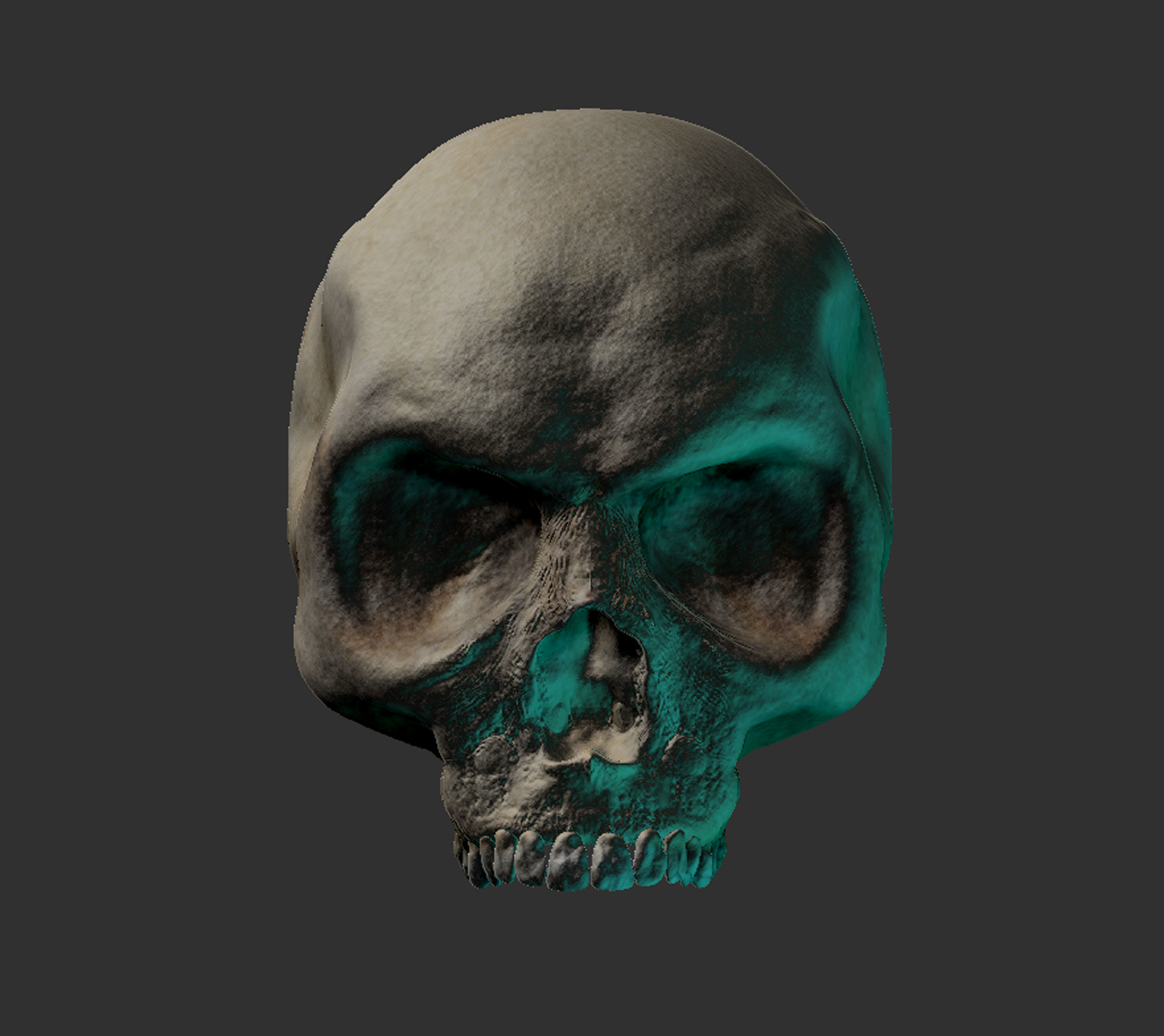 skull head art skullhead skull3d skullmodel3d skulltattoodesign bone man halloween anatomy teeth sculptures 3D print model - Mito3D