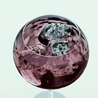 crâne glace cube moule whisky boisson verre vase vin cristal maison cuisine manger 3d print model - Mito3D