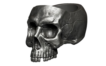 skull jewelry design 3dmodel printable silver animal skeleton other 3d print model - Mito3D