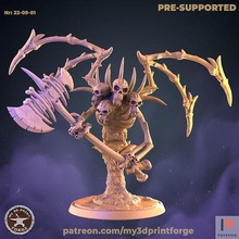 skull lord fantasy warcraft dnd miniature stl presupported model resin wow citadel dungeon raid boss death games toys board 3d print model - Mito3D