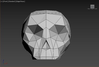 skull poly polygonal pot 3dprining hobby diy 3d print model - Mito3D