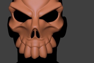 maschera di teschio art halloween la faccia cranio testa cartone animato stilizzato casco monster il demone scultura partito zucca moda altri sculture 3d print model - Mito3D