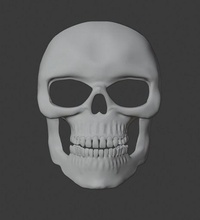 crânio mascarar mandíbula osso cabeça bruxas máscara cosplay horror humano dentes passatempo faça 3d print model - Mito3D