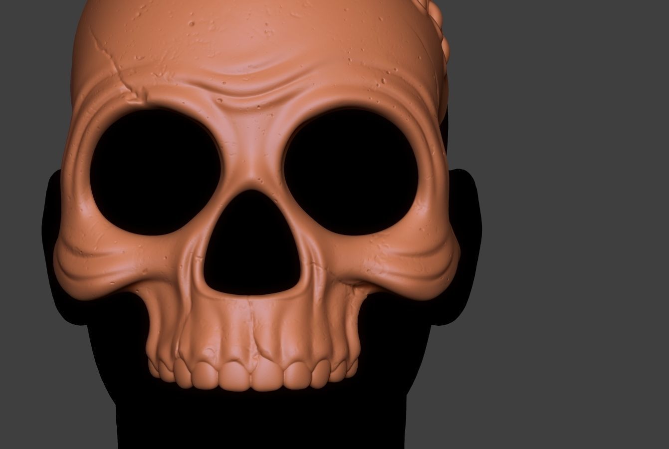 maschera di teschio 6 art cartone animato il demone zombie faccia fantasia moda halloween testa casco orrore la monster partito zucca scultura scheletro stilizzato denti male sculture 3D print model - Mito3D