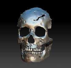 skull mask robot terminator metal helloween cosplay human costume element art 3d print model - Mito3D