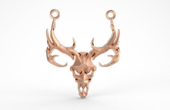 crânio pingente joalheria jóia arte moda animal esqueleto pingentes 3d print model - Mito3D