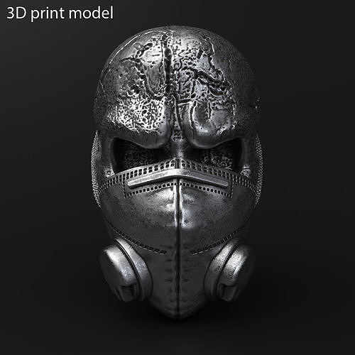 kafatası kolye takı maske vol2 yüzükler mücevher punk gotik organik gaz maskesi korona çalışan pandemi hastalık koruyucu koronavirüs kovid 19 3D print model - Mito3D