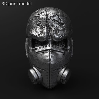 kafatası kolye takı maske vol2 yüzükler mücevher punk gotik organik gaz maskesi korona çalışan pandemi hastalık koruyucu koronavirüs kovid 19 3d print model - Mito3D