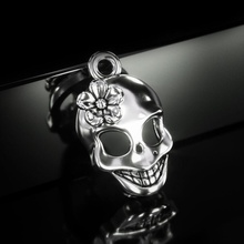 skull pendant p0003 jewelry 14k jewel design fashion silver gold jewellery ring curves pendants 3d print model - Mito3D