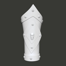 kafatası korsan bileklikler barbar avcı zırh fantezi deri giyim çelik castling suikastçı hırsız ortaçağa ait moda manşet kol giyinmek 3d print model - Mito3D