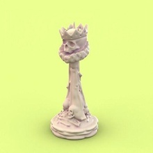 skull queen chess piece figure printable sculpture figurine game blender3d boardgame tabletop decorative 3dprint games toys accessories decor statue 3d print model - Mito3D