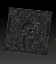 cranio sollievo 3d stampa modello europeo stile testa parete sospeso arte umano sculture 3d print model - Mito3D