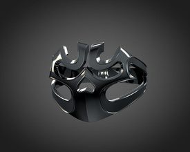 cráneo anillo joyería joya calavera anular plata acero metálico sello signetring anillos 3d print model - Mito3D