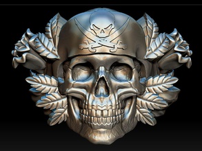 crânio anel esqueleto enfeite jóia pirata prata motociclista antigo arte moda 3d impressão chique horror bruxas joalheria argolas ouro monstro velho fantasia ficcional criatura 3d print model - Mito3D