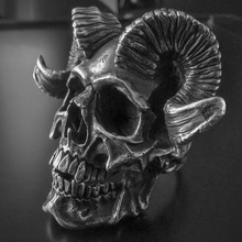 cráneo anillo calavera plata joyería joya imprimible 3dprint anatómico gemelos rock escultura ststue personaje antiguo arte roca colgante pendiente pendientes anillos 3d print model - Mito3D