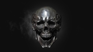 skull ring skull halloween skullring silver silverring jewelry rings 3d print model - Mito3D