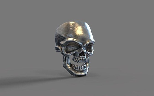 cranio squillare 3d modello oro argento arte platino design viso uomo Stampa pronto anelli 3dprint gioielleria 3d print model - Mito3D