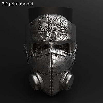 kafatası yüzük takı maske vol2 yüzükler mücevher punk gotik organik gaz maskesi korona çalışan pandemi hastalık kayış koruyucu koronavirüs kovid 19 3d print model - Mito3D