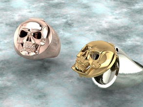 crâne anneau de secret bijoux le l'anneau labyrinthe cérémonie les anneaux 3d print model - Mito3D